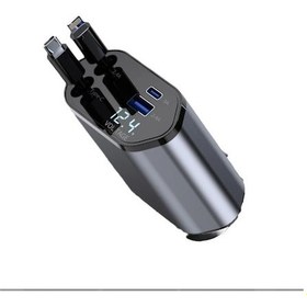 Resim Ankatek Lemestar 100w Hızlı Şarj 4 Ü 1 Arada Otomatik Kablolu Araç Şarj Cihazı İphone Uyumlu Ve Type C Ç,çok Renkli 