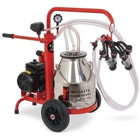 Resim Melasty Ecomini İkili Koyun Süt Sağma Makinesi Paslanmaz Güğüm - Kauçuk Memelik Yağlı Pompa 