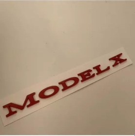 Resim Tesla Uyumlu Modelx Kırmızı Bagaj Yazısı 3m 3d Abs 