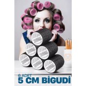 Resim Serenity Haven 5 cm Büyük Boy Bigudi Seti, 6'lı Paket, Siyah Renk, Kolay Şekillendirme Sağlar 