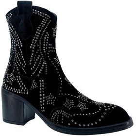 Resim Albini 26104752 Hakiki Nubuk Deri Kadın Bot Siyah 