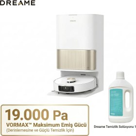 Resim Dreame L40S Pro Ultra 19000PA Emiş Gücü Çöp Istasyonlu, Otomatik Mop Yıkama ve Kurutmalı Akıllı Robot Süpürge ve Dreame Temizlik Solüsyonu 1000 ml 