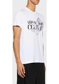 Resim Versace Jeans Couture Erkek T Shirt 76gahg00 Cj00g 003 Beyaz 