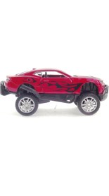 Resim Diecast Die Cast Çek Bırak Kırmızı Arazi Aracı 