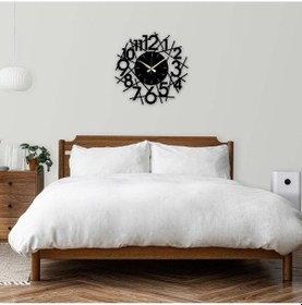 Resim Sayılar Metal Duvar Saati 