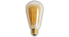 Resim 2 Adet Cata Ct 4313 Dimmerli LED Rustik Ampul 6W Amber Işık E27 Duy 