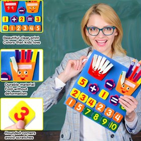 Resim AOUDAI Gençlerin Sayı Öğrenme Felt Tahtası - Renkli Anaokulu Matematik Sayma Oyuncağı İşlemler Malzemeleri ile, Gençler için Eğitici Sayma Cihazı, Yeni Yıl, Başkan Günü, Bağımsızlık Günü, İşçi Günü, Kolomb Günü, Şükran Günü, Noel Hediyeleri, Eğitici Aracı | Etkileşimli Öğrenme | Dayanıklı Öğrenme Malzemesi, Gençler için Eğitici Oyuncak 