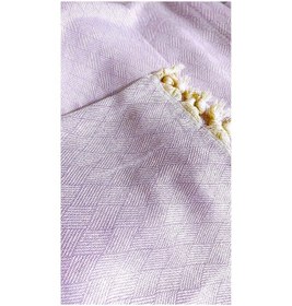 Resim Dama Desen Dokuma %100 Pamuklu Çok Amaçlı Pike Koltuk Örtüsü 180x230 Lila 