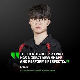 Resim Razer DeathAdder V3 Pro + Razer HyperPolling Kablosuz Adaptör - Ultra Hafif Kablosuz Ergonomik Esports Mous (63g, Focus Pro 30K Optik Sensör, Optik Fare Anahtarları Gen-3) Siyah 