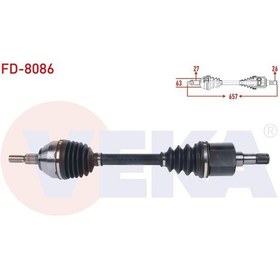 Resim Veka-fd-8086 - Komple Aks Sol On Uzunluk 657mm Ford Kuga I 2.0 