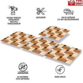 Resim Tink Kendinden Yapışkanlı Ahşap 007 Desenli Pvc Karo 30x30 Cm 