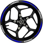 Resim Yamaha Beyaz Yazılı Mavi Reflektif Pençe Şeritli 002 Burchakstore