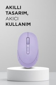Resim Torima TM-17 Mor Çift Modlu Sessiz Kablosuz Mouse Fare 