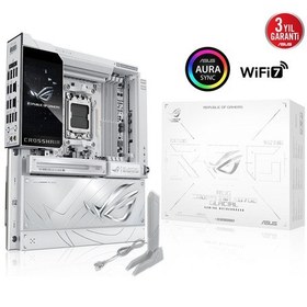 Resim Asus Rog Crosshaır X870e Glacıal Ddr5 Dp Typec Pcıe 5.0 Am5 Atx 