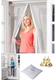 Resim Luz&pos Mıknatıslı Kapı Sinekliği Tül Perde 105 X 210 Cm 