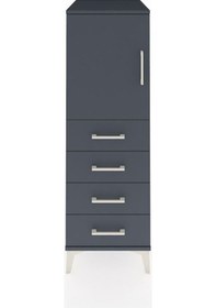 Resim Kronos Dolap 2 Raflı 4 Çekmeceli Tek Kapaklı 44x59x134 Antras... Antrasit 