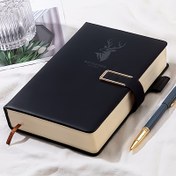 Resim A5 Premium Lined Shorthand Notebook - Altın Tokalı Kapağı Olan Sert Kapaklı İcra Dergisi, Bohem Tarzı, Sentetik Suni Deri, Profesyonel ve Kişisel Kullanım İçin İdeal, Not Defterleri için 