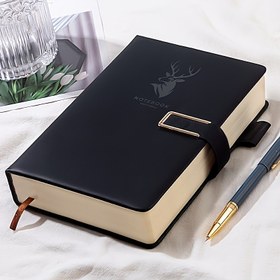 Resim A5 Premium Lined Shorthand Notebook - Altın Tokalı Kapağı Olan Sert Kapaklı İcra Dergisi, Bohem Tarzı, Sentetik Suni Deri, Profesyonel ve Kişisel Kullanım İçin İdeal, Not Defterleri için 