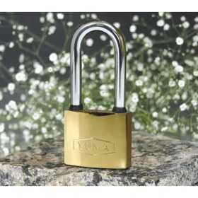 Resim bulurum yuma sarı kaplama döküm uzun asma kilit 50mm 