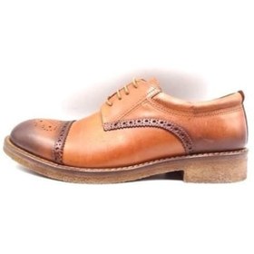 Resim King Shoes Kışlık Oxford Model Au03 Taba Ayakkabı 