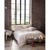Resim Ecocotton Libera Çift Kişilik Krem-Bej Nevresim Takımı 200x220cm 