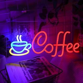Resim Duvar Dekoru için Kahve Neon Tabelaları Kahve Barı için Led Işıklar Led Tabela Oda Dekoru Estetik Oturma Odası Bistro Kafe Dükkanı Erkek Mağara Partisi Noel ve Cadılar Bayramı Led Sanat Duvar Dekoratif Işıklar Sevgiliye Benzersiz Hediye, 5V Usb Gücü 