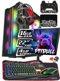 Resim Warbox Pitbull Xeon X5650 16 GB 256 GB SSD 4 GB R7-240 22" W10P Masaüstü Oyuncu Bilgisayarı 