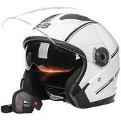 Resim Tcherchi Outdoors Elektrikli Motosiklet Kaskı Beyaz 