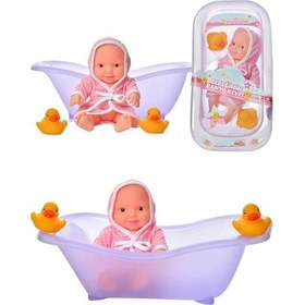Resim Global Toys Roza Bebeğimin Banyo Keyfi Küvetli-Ördekli Bornoz Set 
