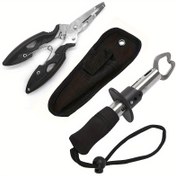 Resim Açık Halka Kesici ve Lanyard ile Paslanmaz Çelik Olta Pense, Olta Kutusu ve Oltaçılar için Temel Olta Ekipmanı, Pas Dirençli Outdoor Spor Ekipmanı 