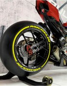 Resim Performance Stickers Motorsiklet Lastik Yazısımichelin Kuyruklu Lastik Stiker 8adet Lastik Sticker 15-19 Inç Arası Uyumlu 
