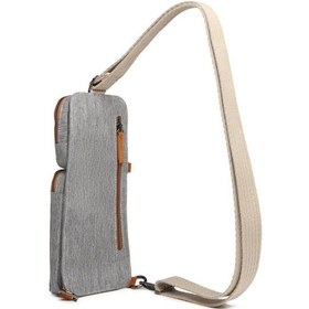 Resim Kırçıllı Gri Kumaş Kadın Bodybag Çantası Smart Bags 3097 