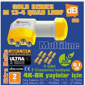 Resim Multiline 4 Lü Lnb Gold Performans Lnb Dörtlü Quad Hd 3D 