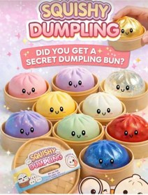 Resim armex Squishy Dumpling Büyük Boy Sürpriz Renkli Çin Mantısı Mystrey Squishy Bun , Viral Figür 