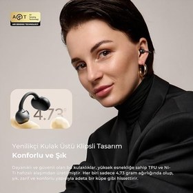 Resim Soundpeats POP Clip Open-Ear ENC OWS Bluetooth 5.4 Kablosuz Kulaklık Siyah 