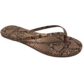 Resim Tkees Tk-2256 Klasik Parmak Arası Kahverengi Kadın Terlik 