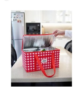 Resim ARCET Kırmızı Piknik Çantası Termos 33x22x22 cm 