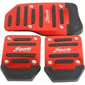Resim Dashanshop 12 Aylık Evrensel Kaymaz Otomatik Araç Pedalı Kırmızı 3lü Fren Ve Debriyaj Seti 