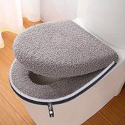 Resim Kış Koyulaştırılmış Çift Set Tuvalet Koltuğu Yastığı, Su Geçirmez Banyo Ped, Yumuşak Sertlik, Makine Yıkamalı, Ev Kullanımı İçin Evrensel Uygun 