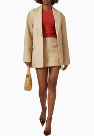 Resim Rampage Oversized Cotton Blazer, Lüks, Şık ve Rahat Oversize Blazer - Bej / 8 
