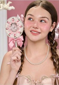 Resim Flower Knows Çilekli Aşk Tanrısı El Aynası,sütlü Pembe, Romantik Ve Fantastik Tasarım Ayna / Dresuar Çok Renkli 