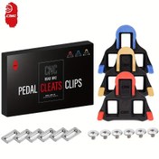 Resim CNC Bisiklet Pedalları Cleat, SH12 SH11 SH10 SPD Yol Bisikleti Pedalları Cleats 