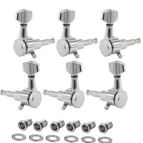 Resim Gajeena Fender Stratocaster Telecaster Elektro Gitar İçin 3 Sol 3 Sağ Klempan, Metal Alaşımlı, Krom Kaplama, Doğru Ve Sabit Akort Sağlar Mx0305d 6 Adet 