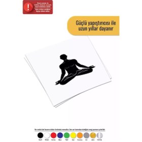 Resim Yoga Yapan Adam - Araç, Oto, Laptop, Duvar Uyumlu Sticker 15 15 Cm 