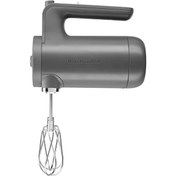 Resim KitchenAid 5KHMB732EDG Kablosuz Şarjlı Gri El Mikseri KitchenAid