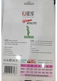Resim Q-en Kadın Bambu Likralı Geniş Askılı Atlet 701 - 3 Adet 001 
