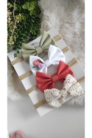 Resim İşlemeli Bebek Çocuk Bandana Seti Dörtlü İşlemelidörtlüset 