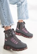 Resim MPP Unisex Ortopedik Iç Tabanlık Kışlık Su Ve Soğuk Geçirmez Kaymaz Outdoor Trekking Bot Füme Pembe 