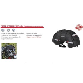 Resim Forte Gt 70896 Pera Motosiklet Arka Çanta Heybe 60 Litre Motosiklet Heybe Çantası 
