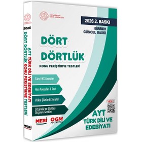 Resim 2026 YKS-ayt Mebi-ogm Dört Dörtlük Türk Dili Edebiyatı Pekiştirme Testi Soru Bankası Baskı Ücreti 